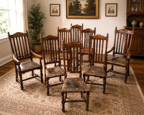 Set antique oak - oak, dining