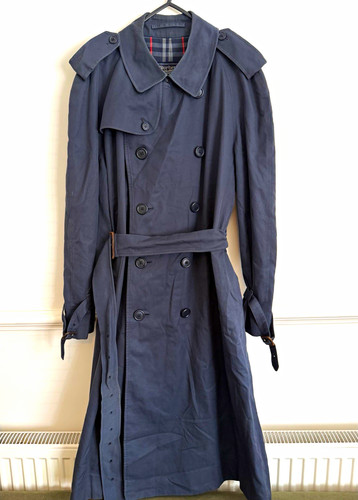 Vintage burberrys navy double - vintage,