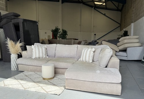 Next grey mink corner sofa - mink,