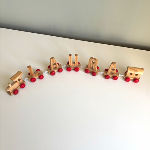 Wooden laura pull - pull, letter