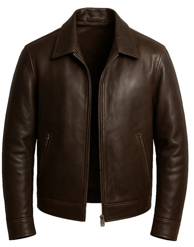 Men brown genuine - brown, leather