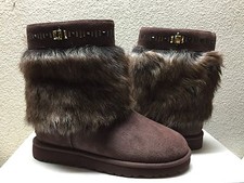 UGG WOMEN VILET PINECONE SHEARLING SHEEPSKIN CUFF MAYLIN US 7 / EU 38 / UK 5.5