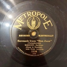 METROPOLE RECORD, TCHAIKOVSKY CHALIAPIN KOENEMANN, RUSSIAN BARITONE KERNOFF 1928
