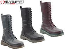 Heavenly Feet Womens Mid Calf Biker Boots Avena2 Memory Foam Fashion Winter Boot