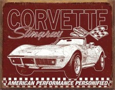 New Chevrolet Corvette - 69 Stingray Decorative Metal Tin Sign Made in the USA