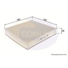 Pollen Cabin Filter For Fiat