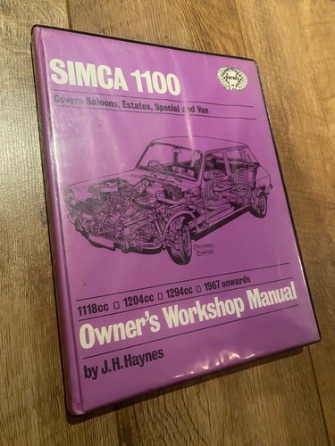 Simca 1100 haynes workshop - 1100,