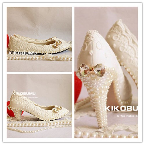 Ivory white lace pearl - ivory,