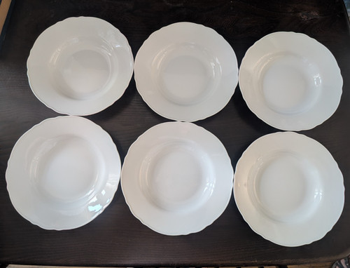 Ikea white ceramic scalloped - white,