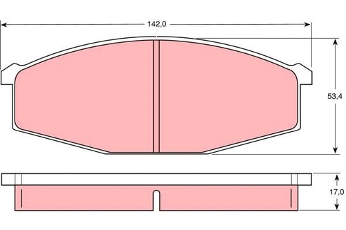 Front brake pad set - set, disc