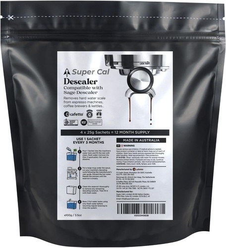 Sage descaler 4x25g coffee - descaler,