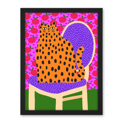 Leopard chair bright - on,