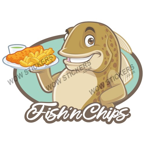 Catering van unit sticker - , fish