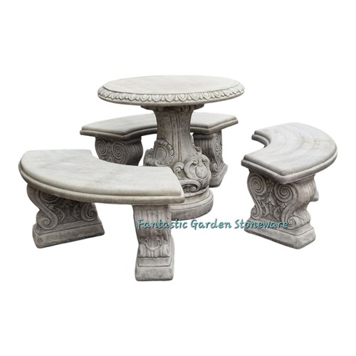 Large round garden table - round, 3
