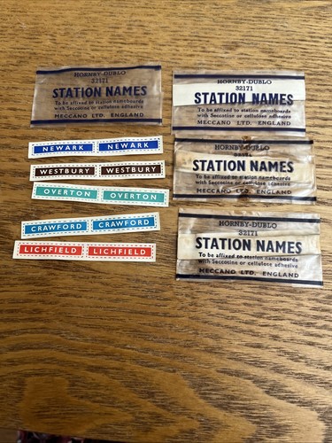 Hornby dublo station names - station, 4