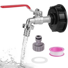 IBC Tank Adapter Connector S60X6 To Garden Tap With 1/2" Hose Fitting Fuel Water