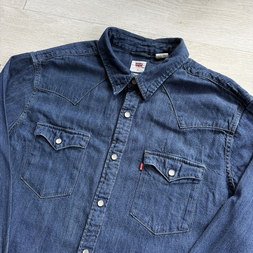 Levi denim shirt mens - denim, blue