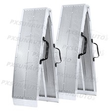 86.4'' Aluminum Loading Ramp Arched For Motorcycle ATV/UTV Truck Lawnmower 2pcs