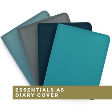 Boxclever Press Essentials A5 Diary Cover in Faux Leather. Full-zip fastening.