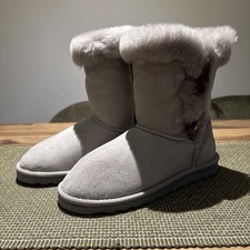 UGG MID CALF SHORT GREY FUR