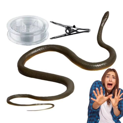 Fake rubber snake prank with - prank,