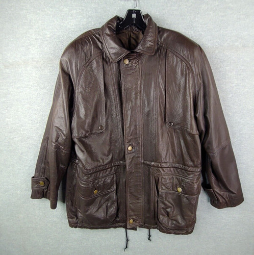Vintage mens jacket brown - mens, xl