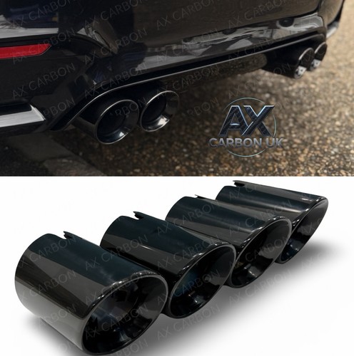 Gloss black exhaust - black, tips