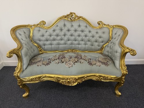 French gilt sofa - gilt, settee