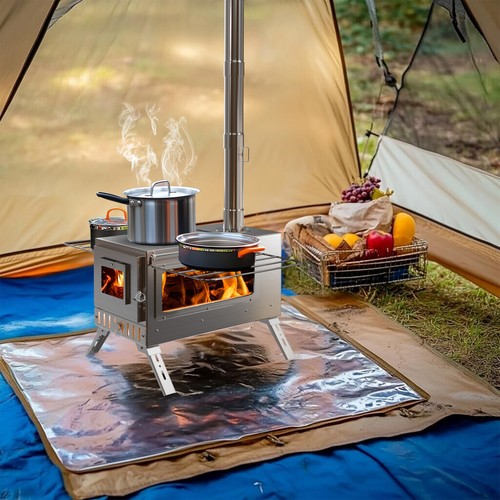 Large tent stove wood - stove, burning