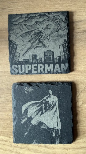 Superman laser engraved slate - superman,