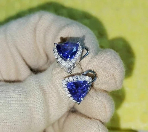 3ct trillion cut lab created - trillion,