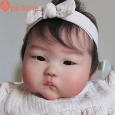 Asian Face Reborn Baby Doll 20inch Single Eyelid with Short Hair Cloth Body NEW