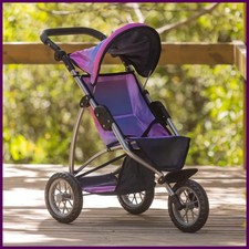 Childrens Dolls Jogger Pram Stroller Pushchair Buggy - Kids Girls Fun Play Toy