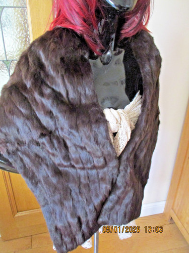 Vintage fur stole - fur, shawl