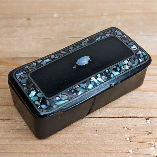 Antique snuff box inlaid - antique,