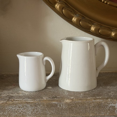 Vintage white milk - white, jug