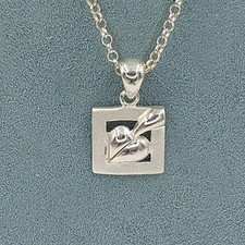 925 Sterling Silver Necklace Inspired By Rennie Mackintosh 18" Long