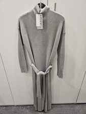 Jaeger 100% Merino Wool Women's Dress Grey Size Medium RRP £150