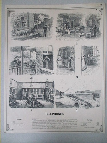 Vtg print telephone - vtg, print,telephone