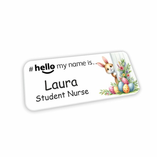 Hello name badge easter - hello,