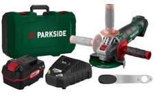 Parkside Cordless Angle Grinder 20v with Battery & Charger PWSA 20-Li D4