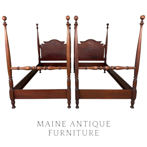 Pair antique mahogany twin - of,
