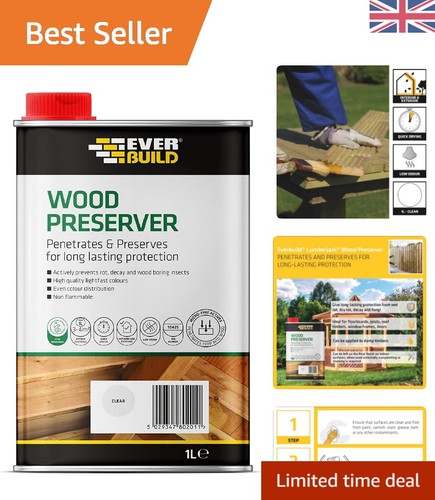 Clear wood preserver 1l - wood,