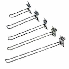 Slatwall Euro Hooks Arms - Retail Shop Display - 4" 6" 8" 10" 12" (J7)