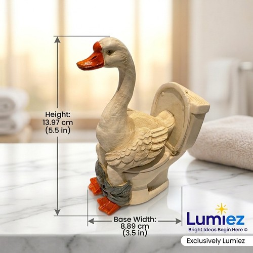 Funny goose resin toilet - funny,