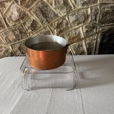 2 Qt. Copper Pot Sauce Pan 8x4 Brass Handle Unbranded