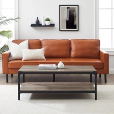 Walker Edison Angle Iron Coffee Table in Driftwood