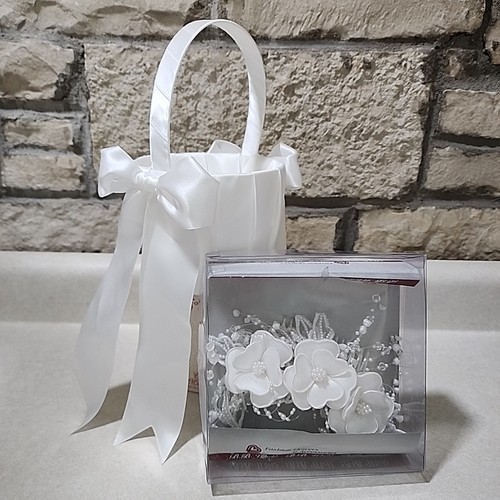 Bridal flower hair - comb, ivory