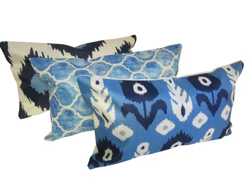 Blue geometric chain - blue, rectangle