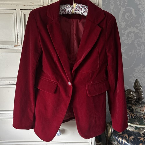 Ladies size burgundy velvet - s,